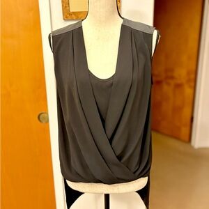 BCBGMaxAzria Black Drape Blouse